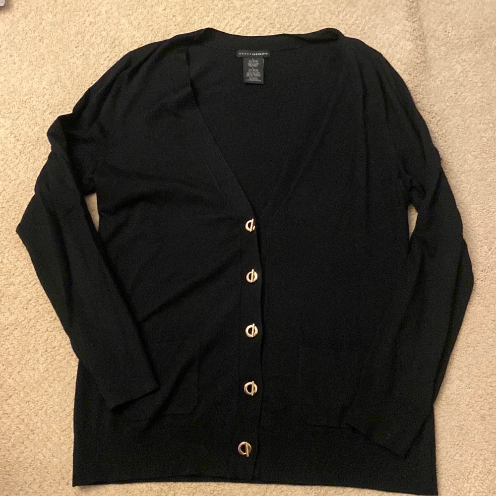 Grace Elements - Black cardigan - Large